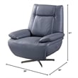 American Eagle Furniture Top Grain Leather Accent Chair in Blue Gray
