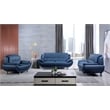 American Eagle Furniture Faux Leather Sofa in Blue