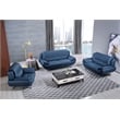 American Eagle Furniture Faux Leather Sofa in Blue