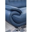 American Eagle Furniture Faux Leather Sofa in Blue