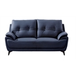 American Eagle Furniture Microfiber Leather Loveseat in Blue