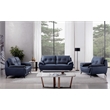 American Eagle Furniture Microfiber Leather Loveseat in Blue