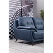 American Eagle Furniture Microfiber Leather Loveseat in Blue