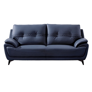American Eagle Furniture Microfiber Leather Sofa in Blue
