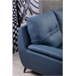 American Eagle Furniture Microfiber Leather Sofa in Blue