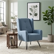 American Eagle Furniture Fabric Mid Century Modern Accent Chair in Blue