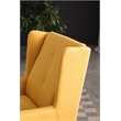 American Eagle Furniture Mid Century Modern Fabric Accent Chair in Yellow