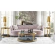 American Eagle Furniture Fabric Accent Chair in Pink and Gold
