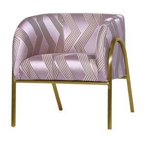 american eagle furniture fabric accent chair in pink and gold