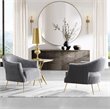 American Eagle Furniture Velvet Accent Chair in Gray