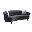 American Eagle Furniture Modern Fabric Curved Sofa in Dark Blue Color