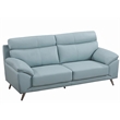 American Eagle Furniture Modern Leather Sofa in Light Blue