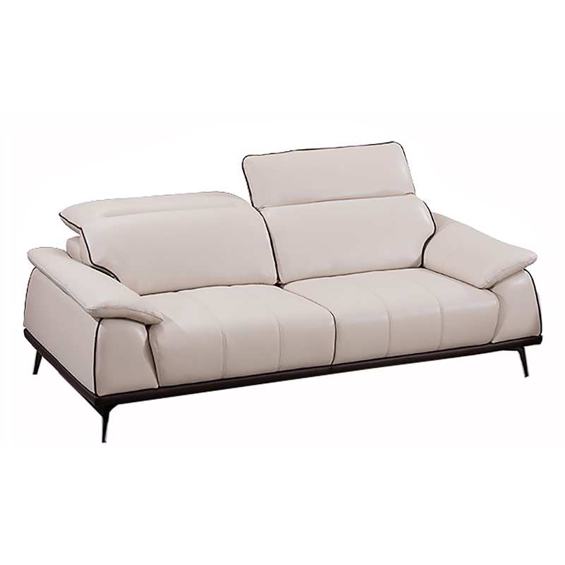 American Eagle Furniture Top Grain Leather Sofa in Light Tan Beige