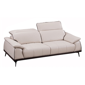American Eagle Furniture Top Grain Leather Sofa in Light Tan Beige
