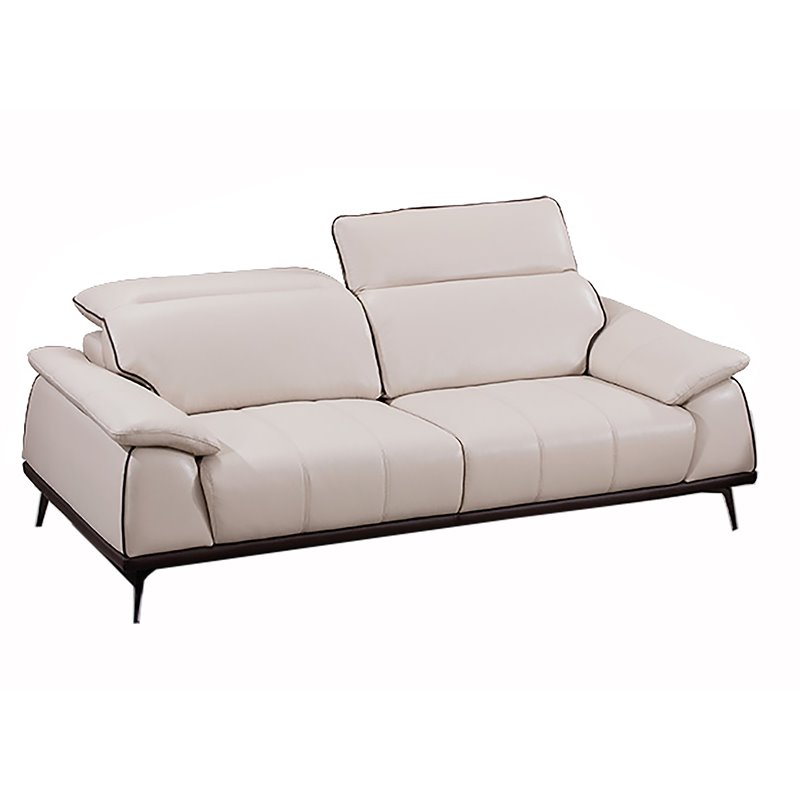 American Eagle Furniture Top Grain Leather Sofa in Light Tan Beige
