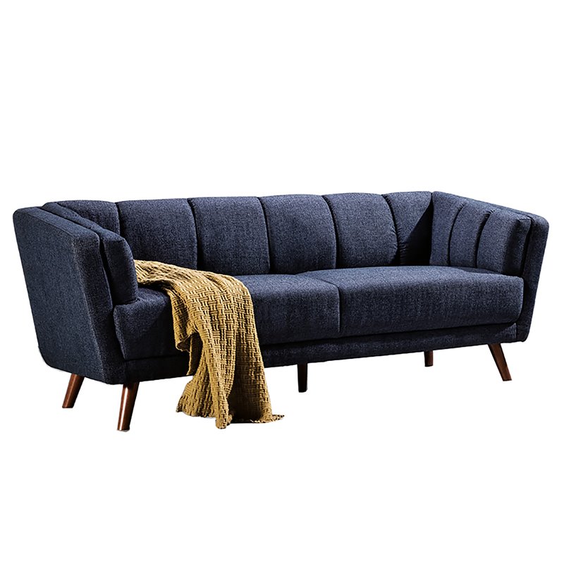 American Eagle Furniture Fabric Sofa in Blue and Gray