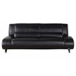 American Eagle Furniture Faux Leather Sofa in Black