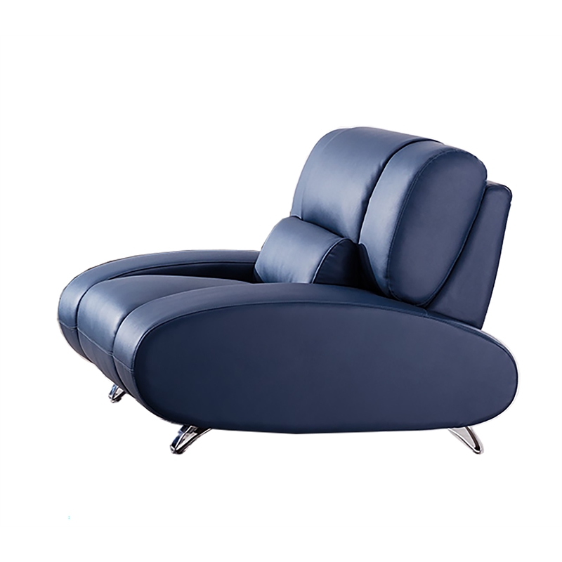 Blue Color Accent Chair Ae728 Blu Chr, Blue Leather Chairs