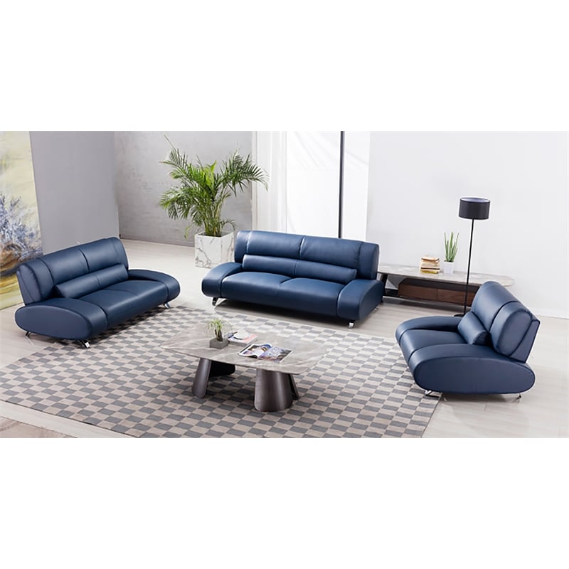 American Eagle Furniture with Faux Leather with Blue Color Accent Chair