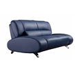 American Eagle Furniture Faux Leather Loveseat in Blue