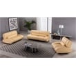 American Eagle Furniture Faux Leather Sofa in Yellow