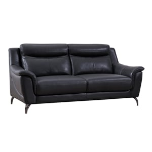 American Eagle Furniture Genuine Leather Sofa in Black