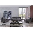 American Eagle Genuine Leather Accent Chair in Dark Tan and Brown