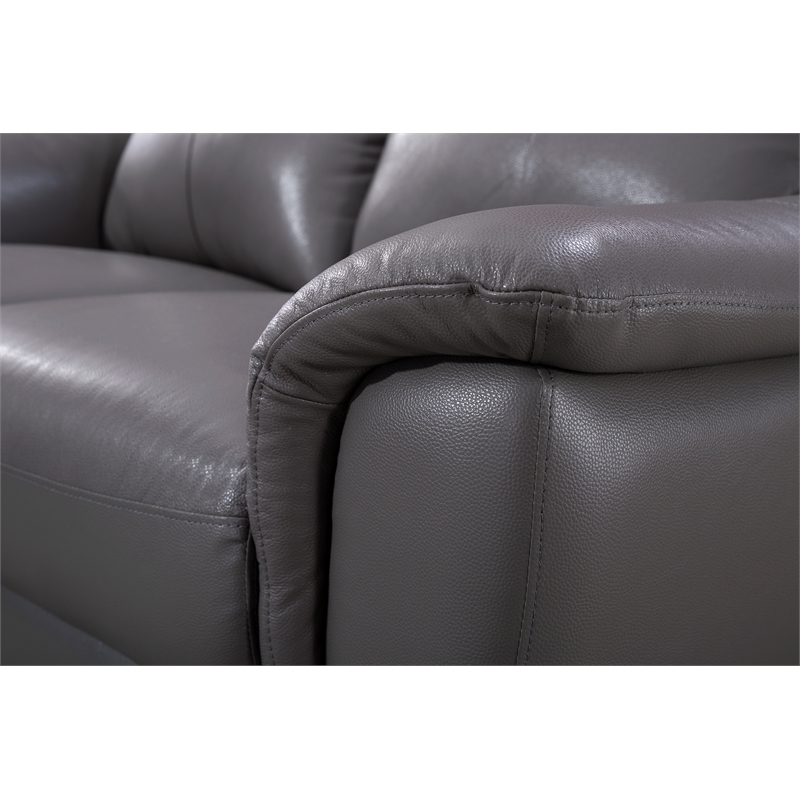 American Eagle Genuine Leather Accent Chair in Dark Tan and Brown