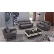 American Eagle Furniture Genuine Leather Loveseat in Dark Tan and Brown