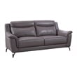 American Eagle Furniture Top Grain Genuine Leather Sofa in Dark Tan Brown