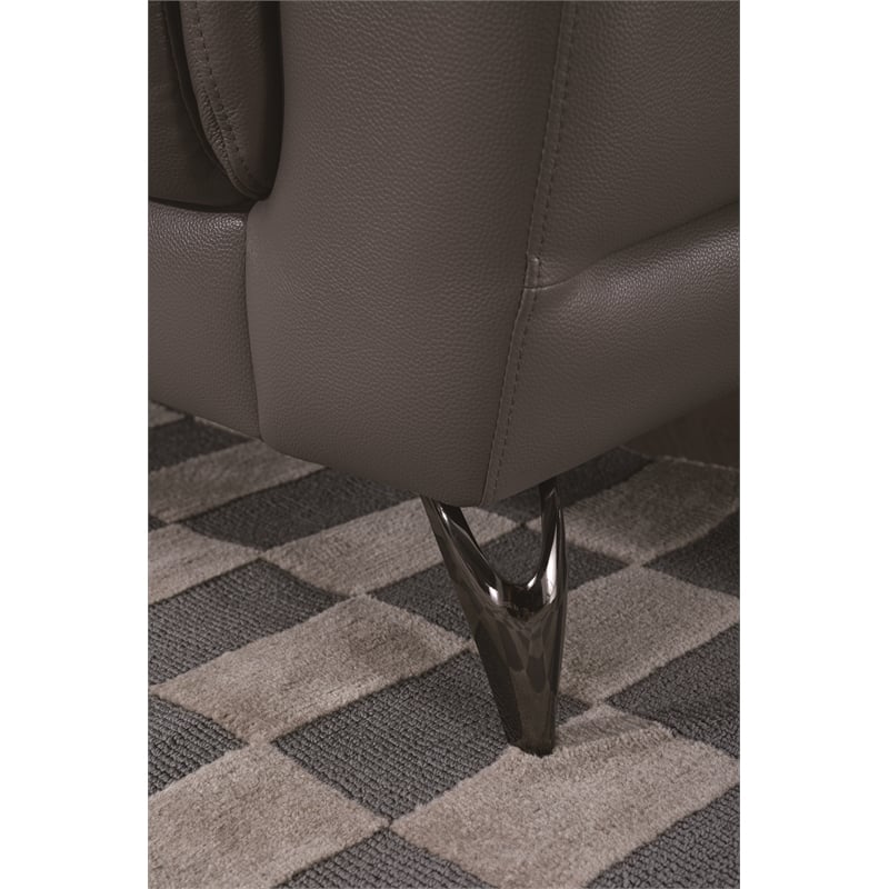 American Eagle Furniture Top Grain Genuine Leather Sofa in Dark Tan Brown