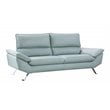 American Eagle Furniture Genuine Leather Sofa in Light Turquoise