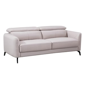 American Eagle Furniture Genuine Leather Sofa in Light Gray