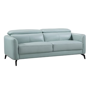 American Eagle Furniture Genuine Leather Sofa in Light Teal color
