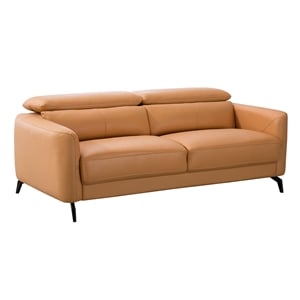 American Eagle Furniture Genuine Leather Sofa in Yellow