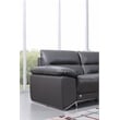 American Eagle Furniture Italian Leather Sectional in Dark Gray