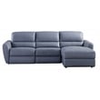 American Eagle Furniture Italian Leather Sectional in Blue and Gray