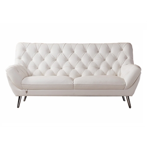 American Eagle Furniture Italian Leather Sofa in White