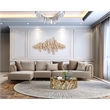 AE-LD831R 3 Piece Cream Velvet Fabric Left Side Facing Chaise Sectional