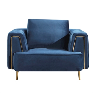 ae-d832 royal blue color with soft velvet fabric chair