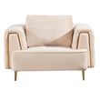 AE-D832 Cream Color with Soft Velvet Fabric Chair