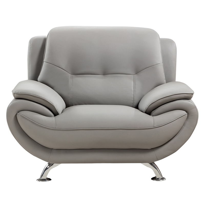 AE208 Gray Color With Chair Faux and Bonded Leather