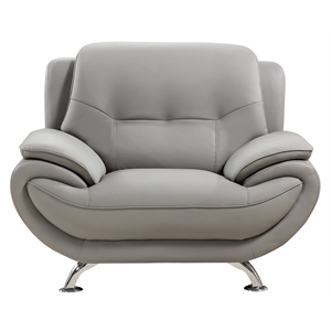 AE208 Gray Color With Chair Faux and Bonded Leather