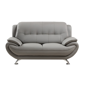 ae208 gray color with love seat faux and bonded leather