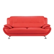 AE208 Red Color With Sofa Faux and Bonded Leather