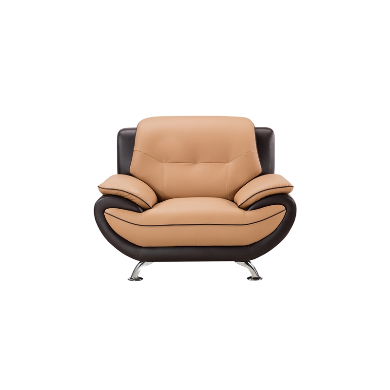 AE208 Yellow Brown Color With Chair Faux and Bonded Leather