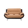 AE208 Yellow Brown Color With Love Seat Faux and Bonded Leather