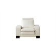 AE210 Ivory Color With Faux Leather Chair and 1 Ottoman