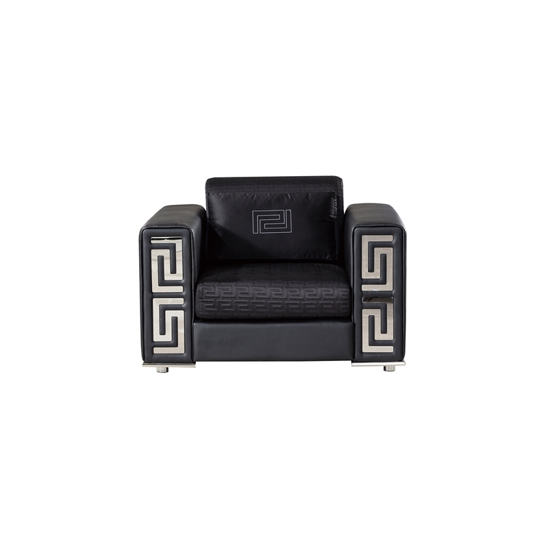AE223 Black Color With Faux Leather and Fabric Chair