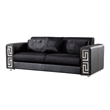 AE223 Black Color With Faux Leather and Fabric Sofa